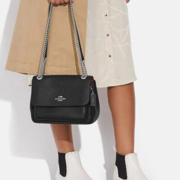 Pre-Owned COACH Klare Crossbody 25 w/Silver Chain in Black - Picture 15 of 15